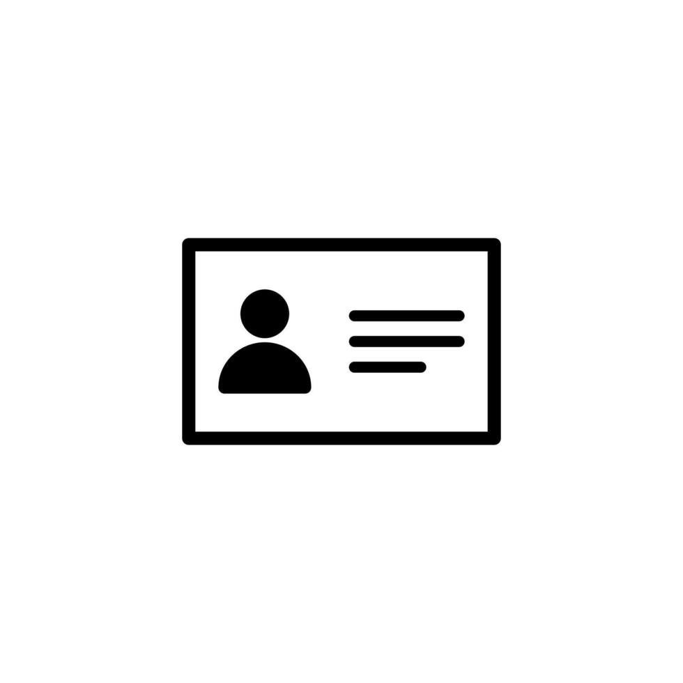 ID card icon. Card icon vector