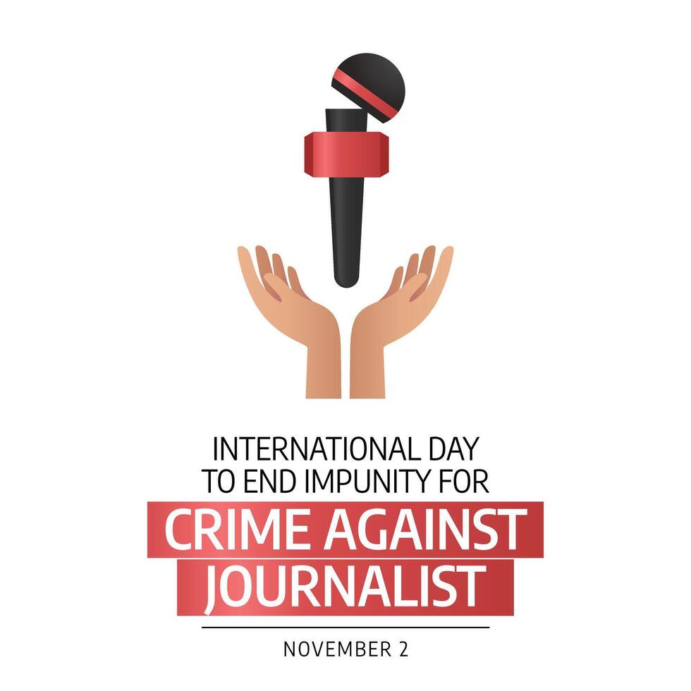 International Day to End Impunity for Crimes against Journalists design template good for celebration usage. flat design. eps 10. vector