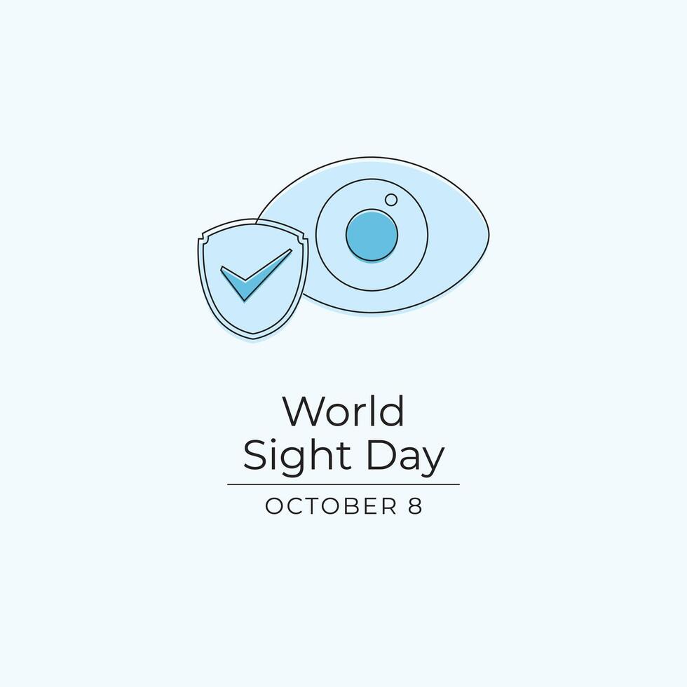 World Sight Day design template good for celebration usage. World Sight Day design. Continuous line drawing. eps 10. vector