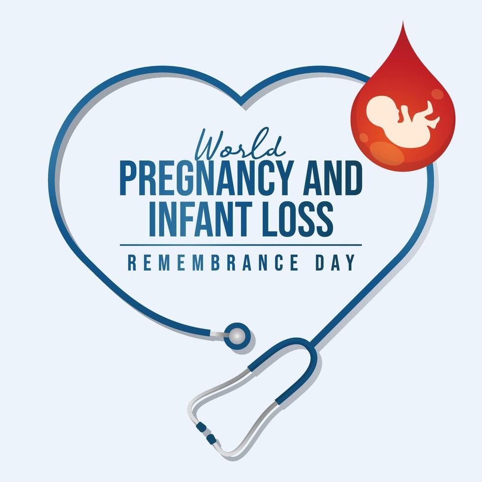Pregnancy and Infant Loss Remembrance Day design template good for celebration usage. Pregnancy and Infant Loss Remembrance Day design. flat design. eps 10. vector