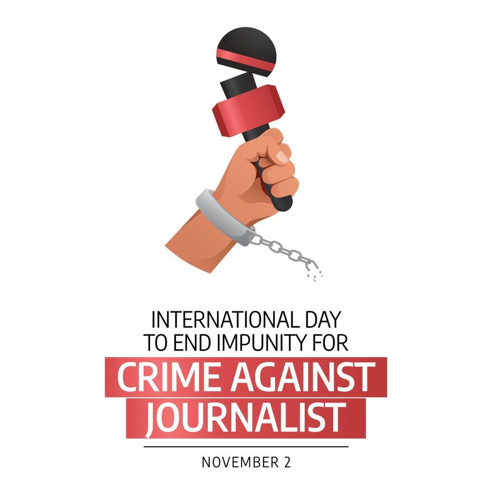 International Day to End Impunity for Crimes against Journalists design template good for celebration usage. flat design. eps 10. vector