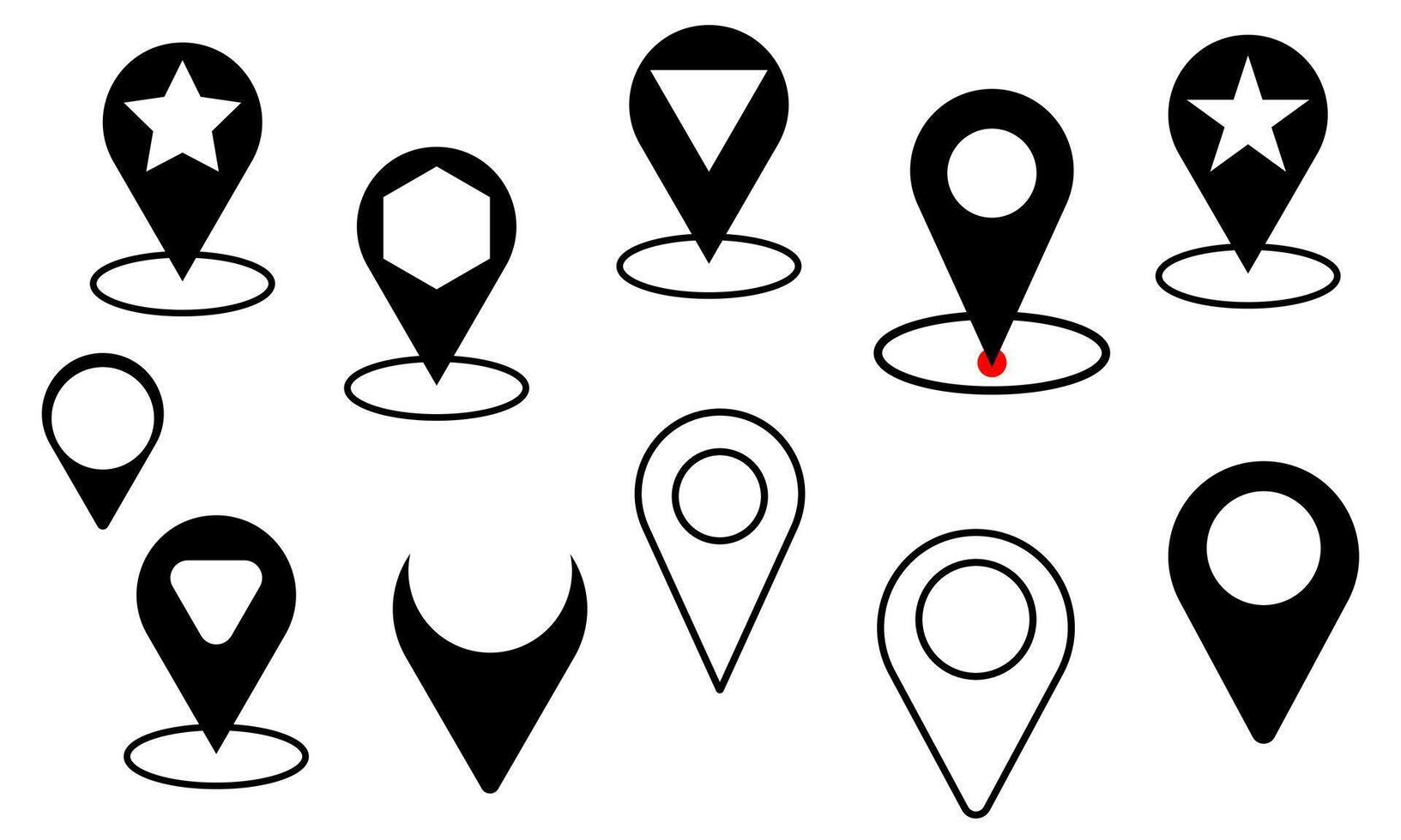 Location pointer pin or You are here marker sign symbol. Map location pin icon. Map target destination pointer. vector