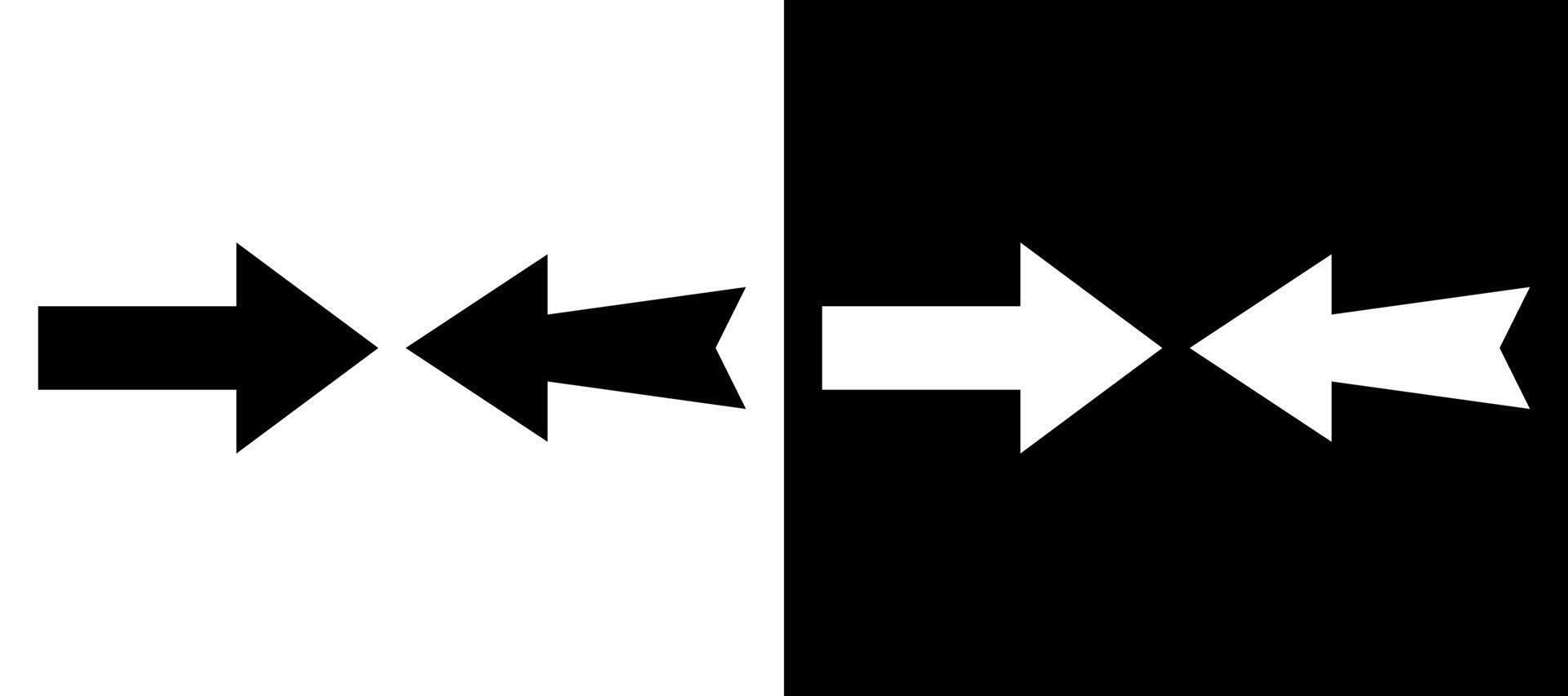 Left and Right arrows directions free icon. Bold arrow sign and arrow pointer icon. vector