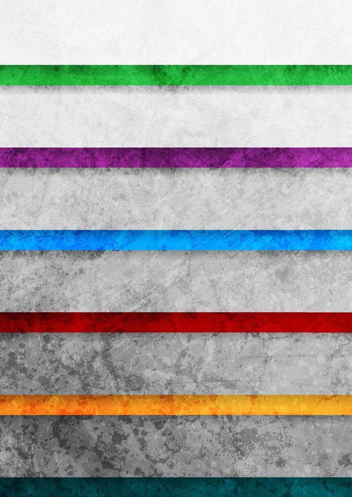 Colourful and grey stripes abstract geometric grunge background vector