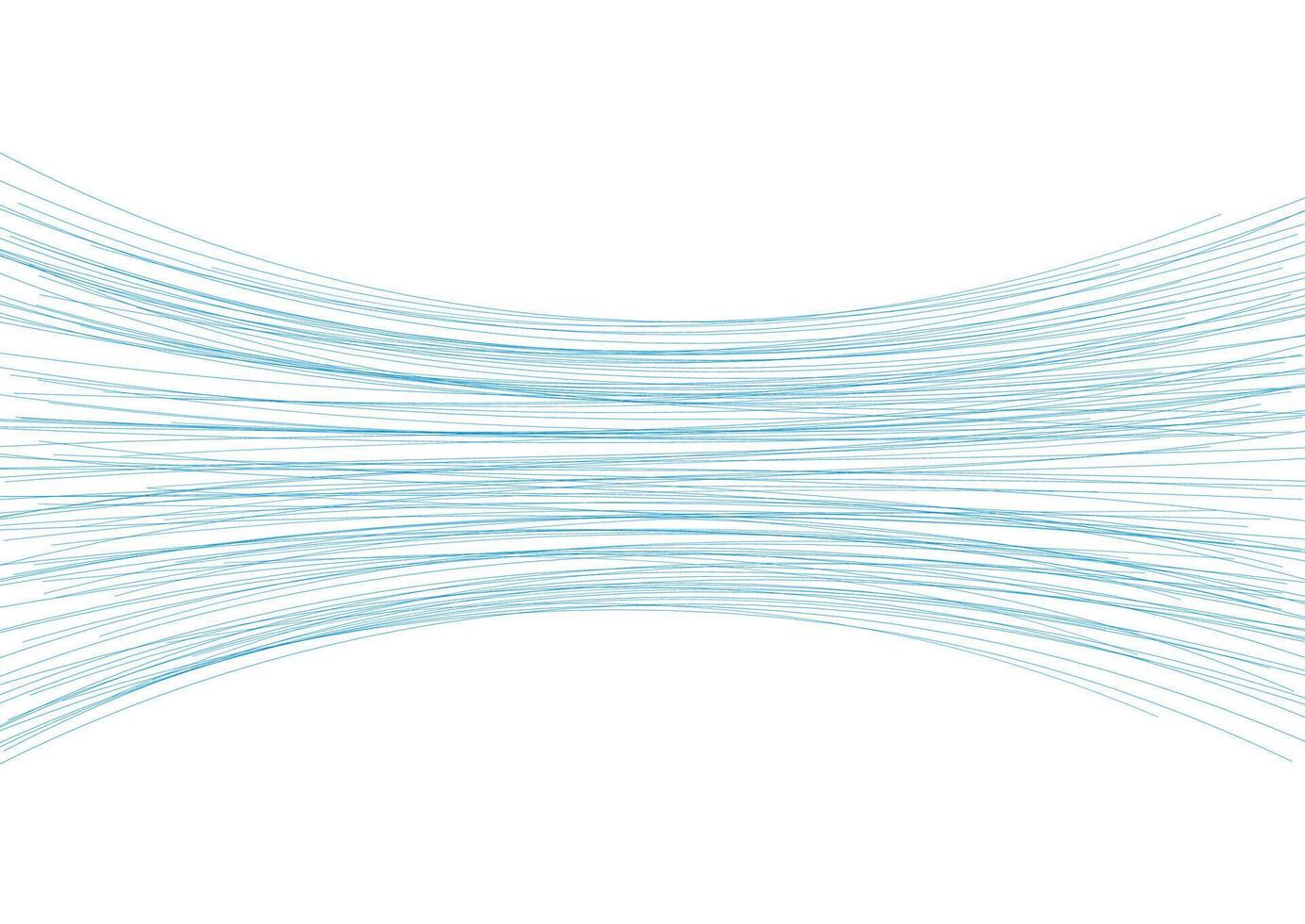 Blue minimal wavy lines abstract tech background vector