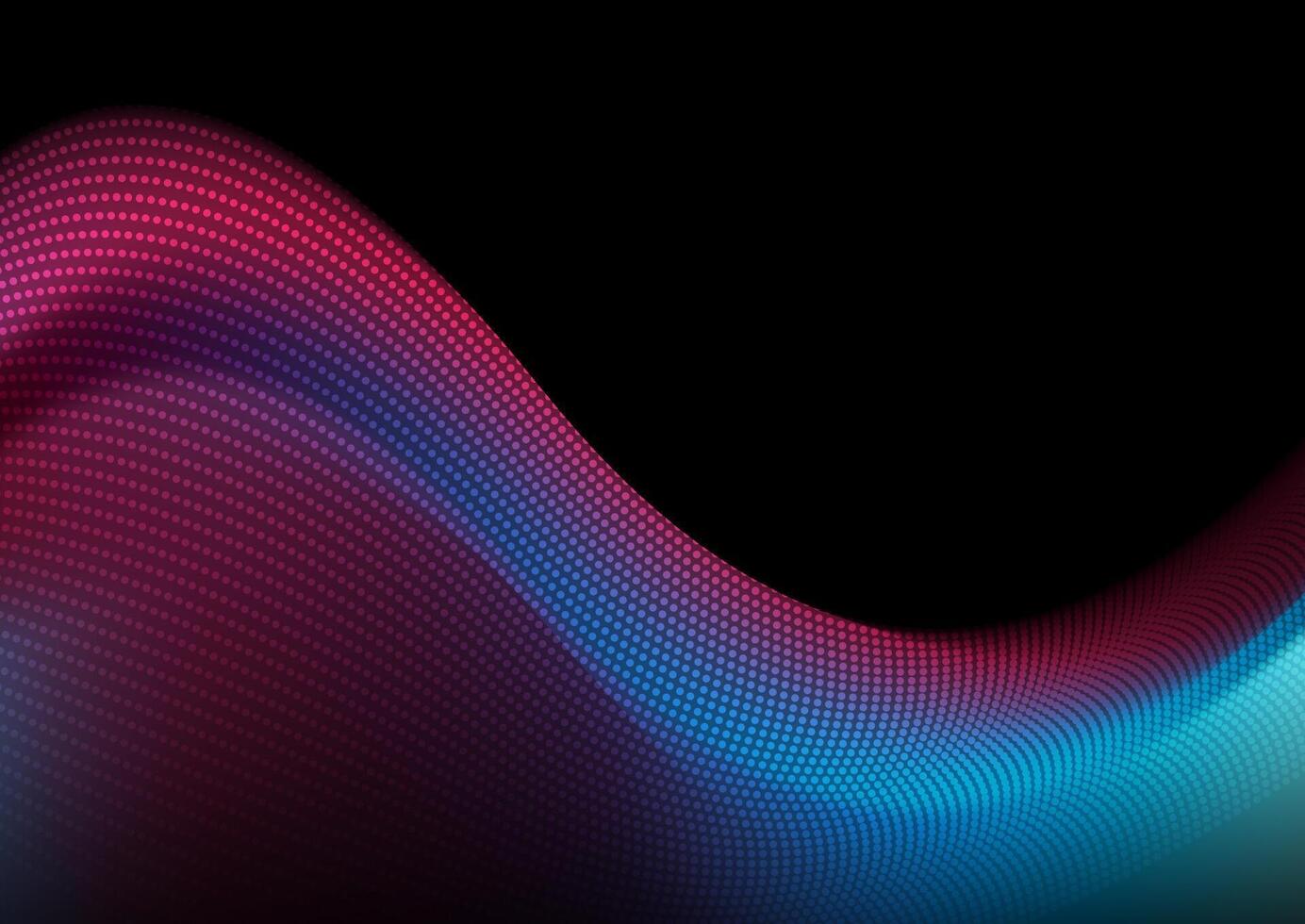Sci-fi abstract background with dotted curved wavy lines vector