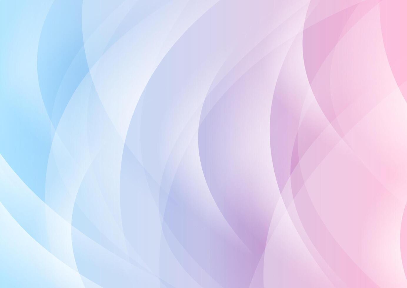 Bright blue pink glossy waves abstract elegant background vector