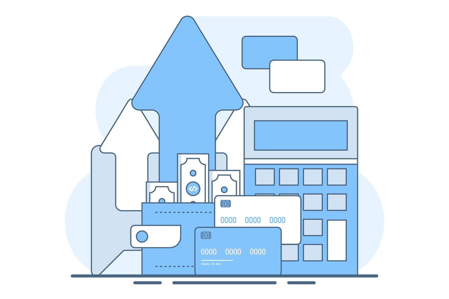 Personal investment concept, Develop business, grow or increase income income, personal development, growth mindset or return on investment, prosperity. flat illustration. vector