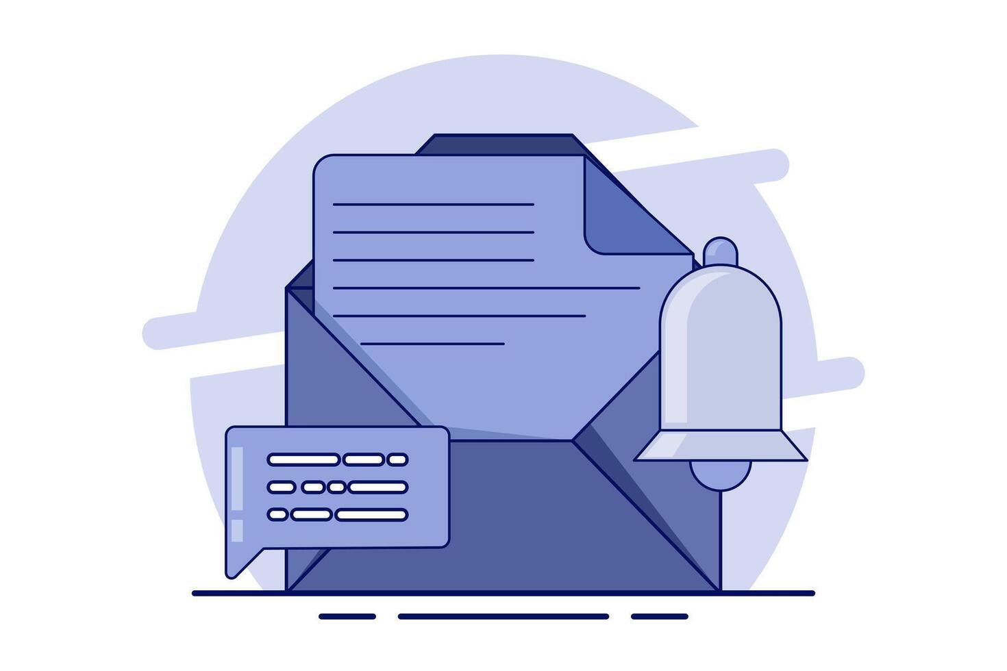 Newsletter subscription concept. Email Service with Correspondence Delivery. Alerts and bells, Email Newsletter Notifications, Marketing Announcements, Digital Communications, Customer Alerts. . vector