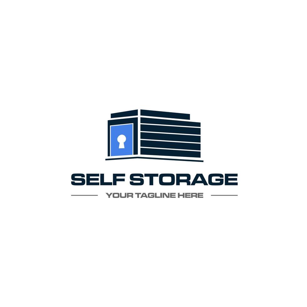 Self storage logo design. Safe storage garage. Suitable for your design need, logo, illustration, animation, etc. vector