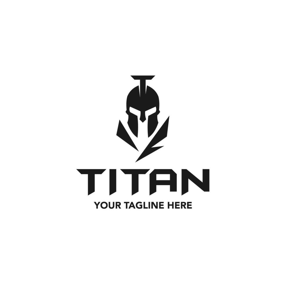titan or spartan logotype with strong character logo template. Suitable for your design need, logo, illustration, animation, etc. vector