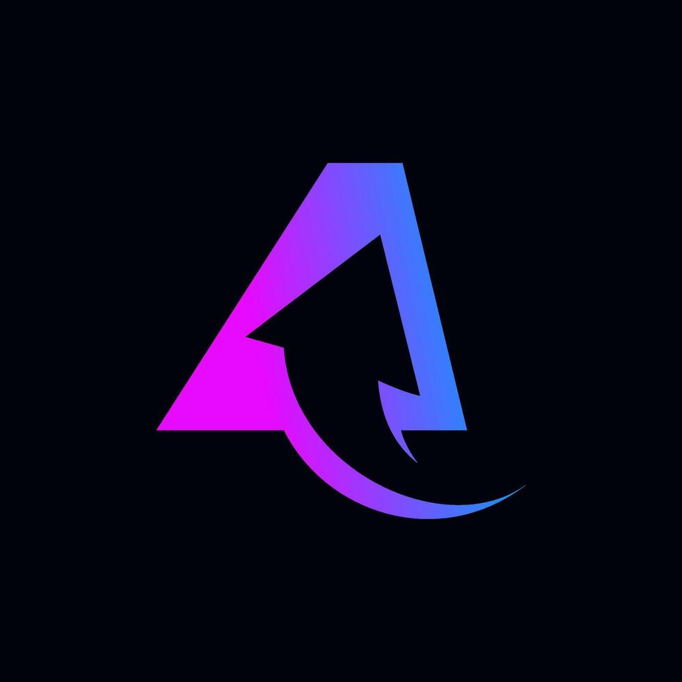 Creative letter A initial incorporated with up arrow logo design vector