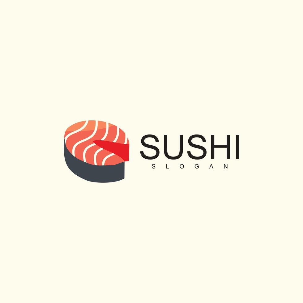 Design a sushi logo with a modern concept for the restaurant business vector