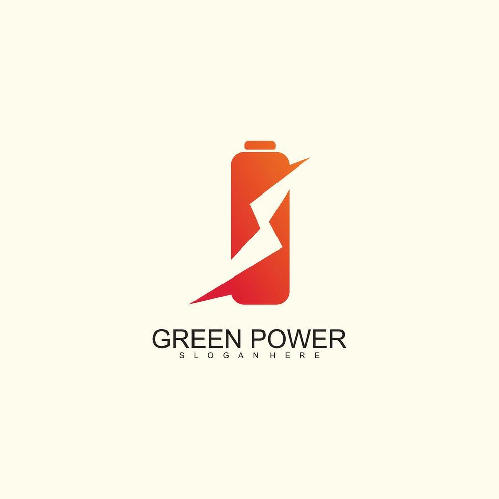 Power battrey design element idea with creative modern style vector