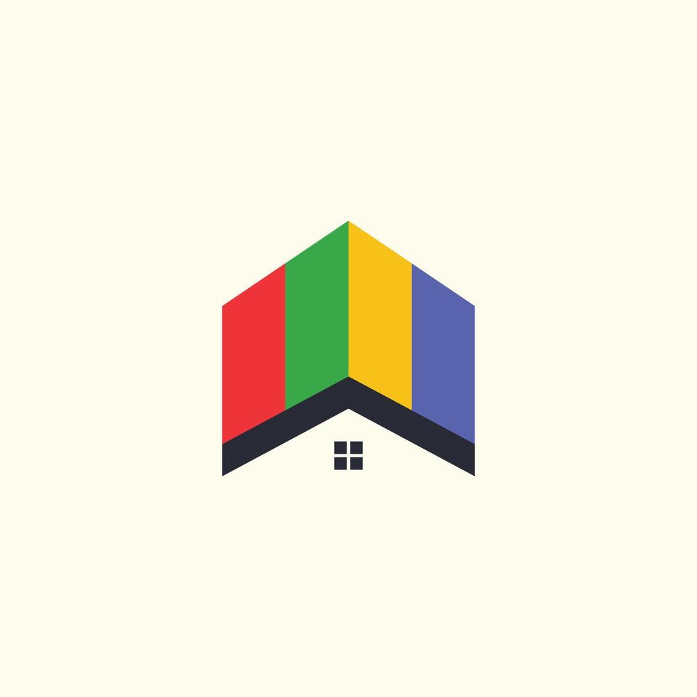 Paint logo design template with creative unique concept vector