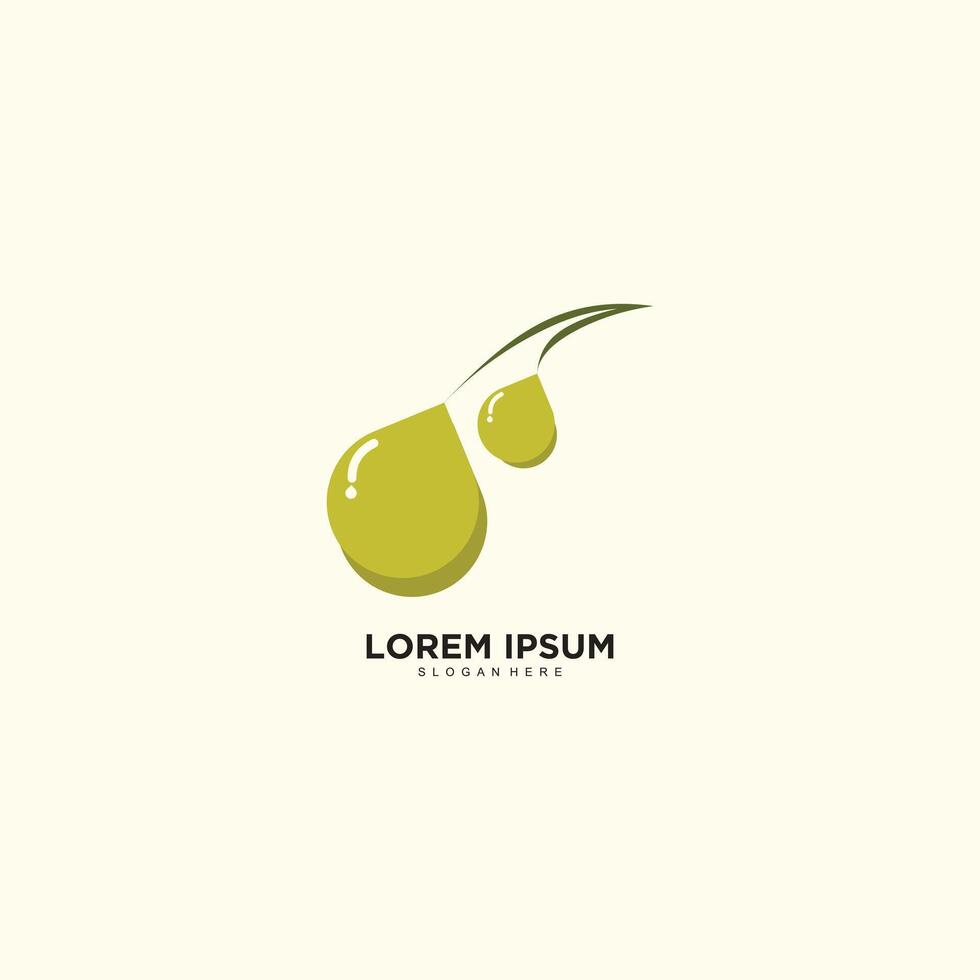Olive logo design with a health care concept vector