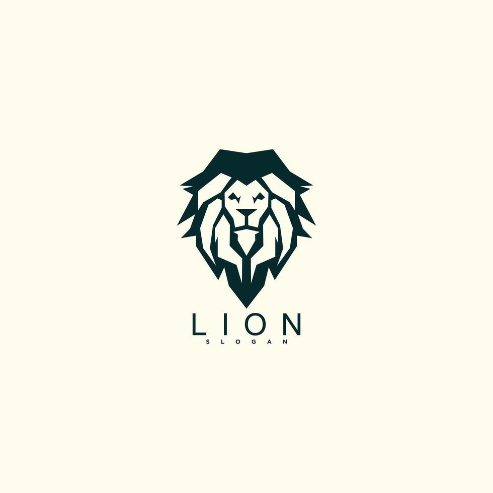 Lion logo design with a modern concept for business vector