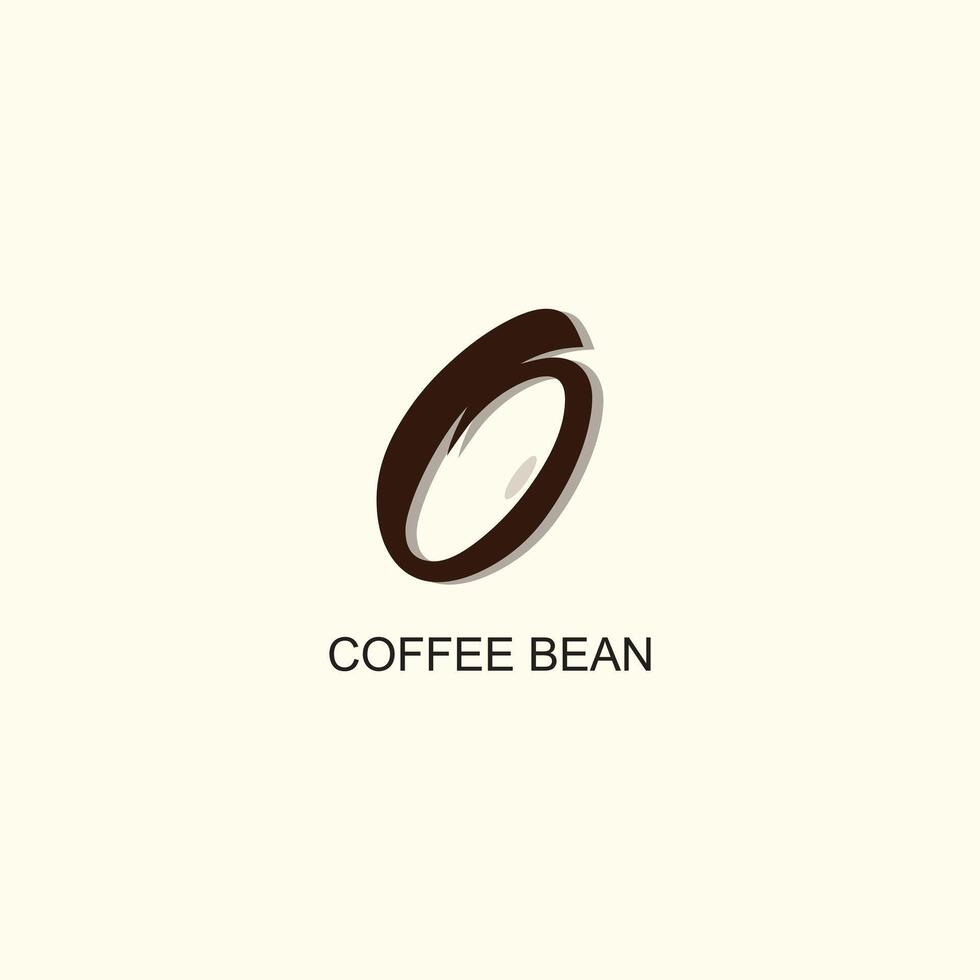 A brown and white logo with coffee beans house vector