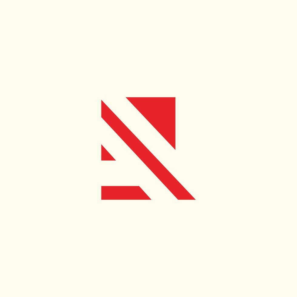 AN design logo with unique concept vector
