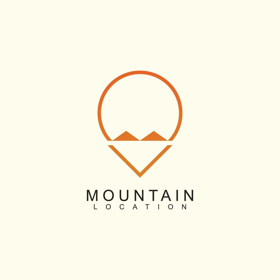 Mountain logo design creative concept Premium vector
