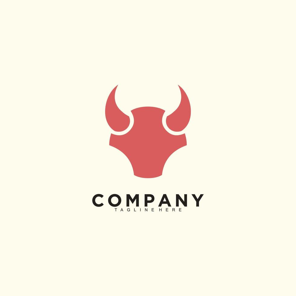 Cattle farm logo design with creative concept vector