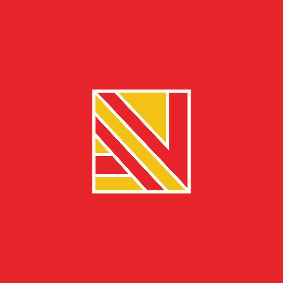 AN design logo with unique concept vector