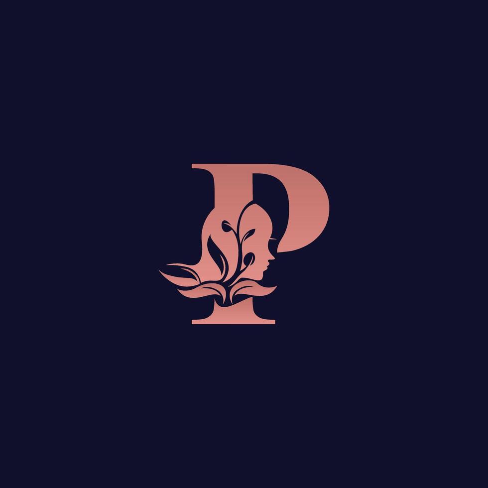 Letter P logo design vector