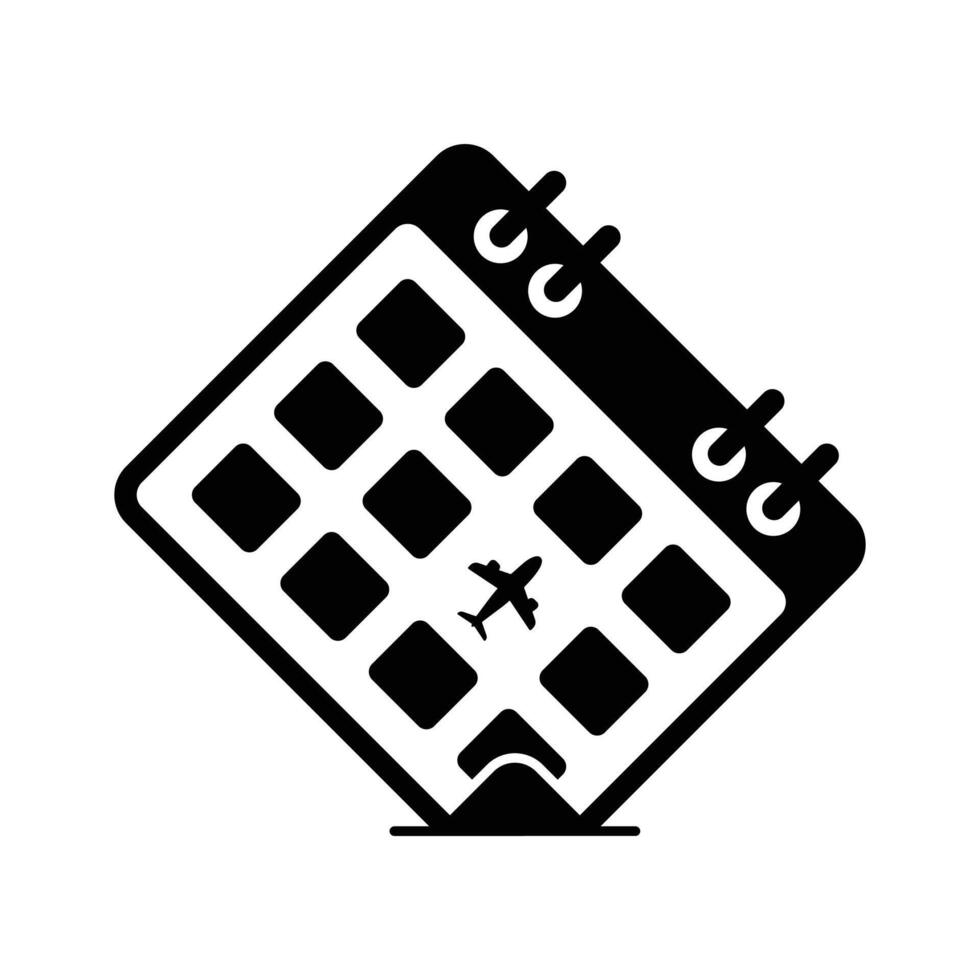 Organize your trip with our premium travel calendar icon vector