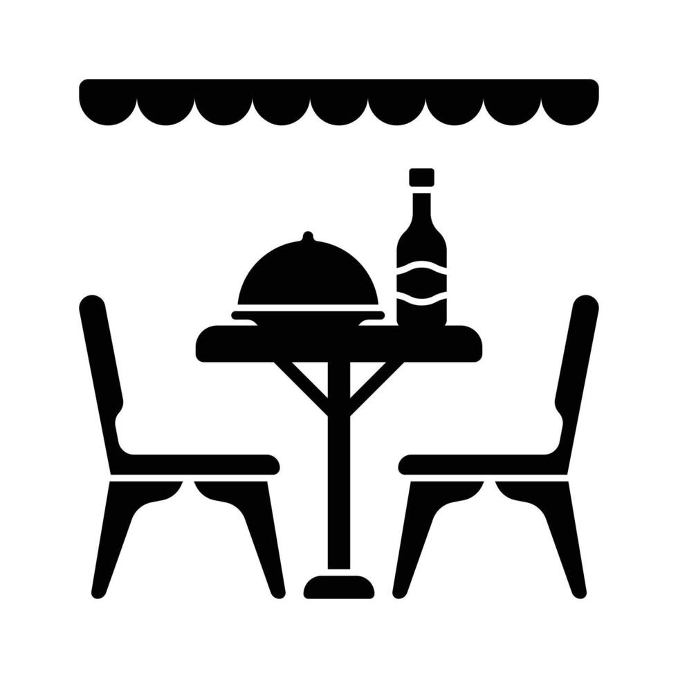 Well designed dining table icon, food and restaurant design vector