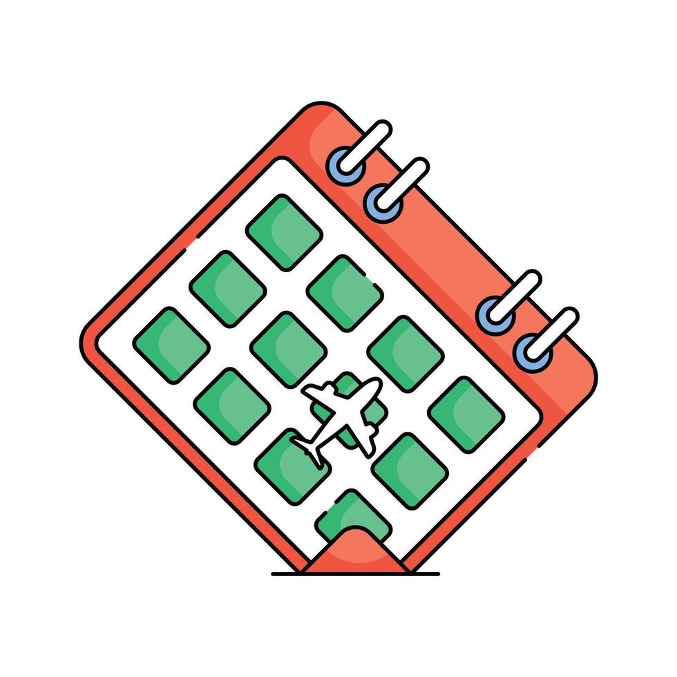 Organize your trip with our premium travel calendar icon vector