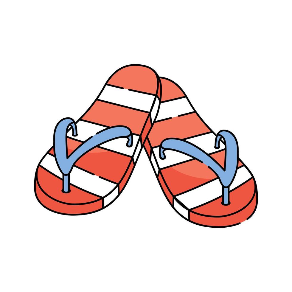 An icon of flip flops in modern style isolated on white background, editable vector