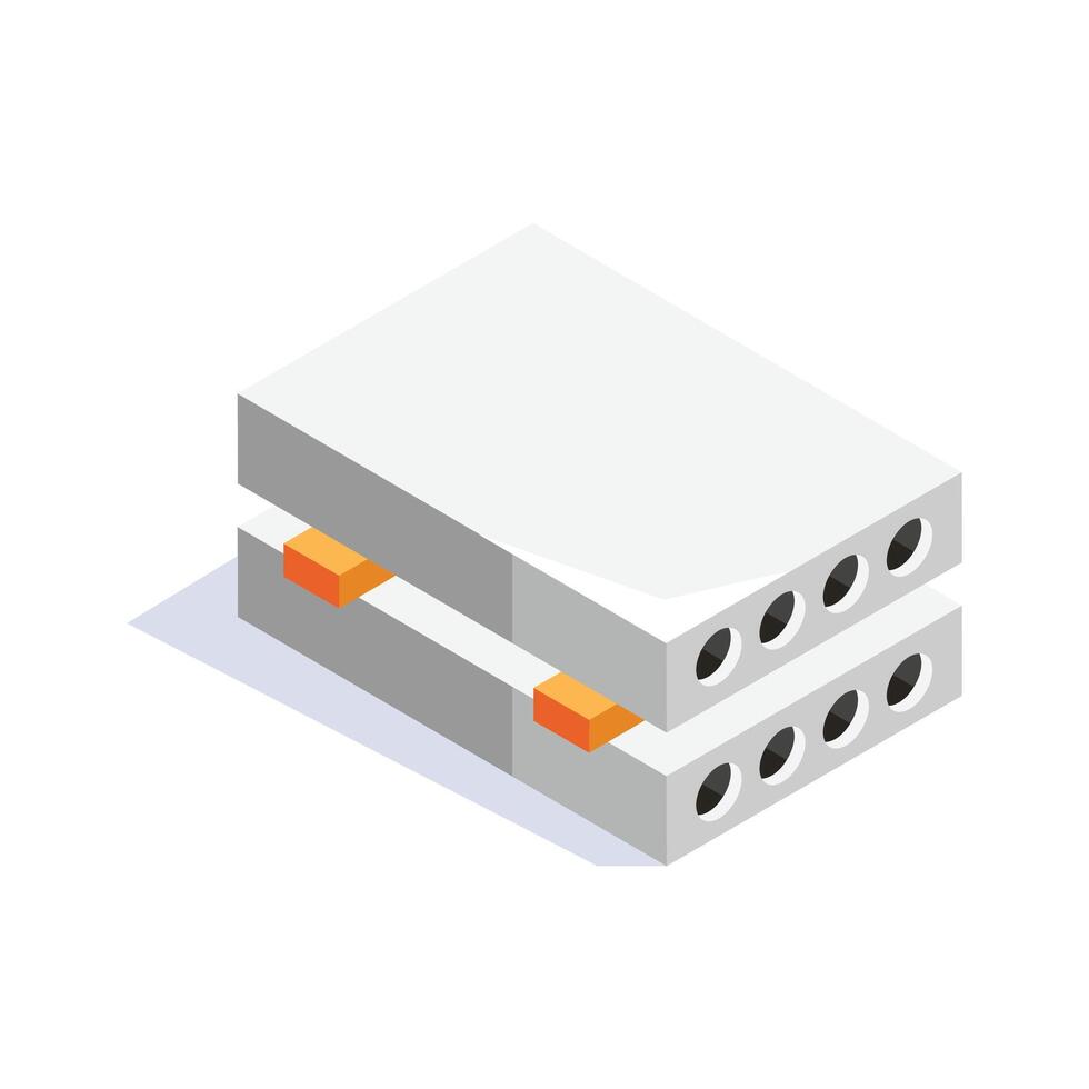 An amazing isometric icon of concrete Block, ready to use vector