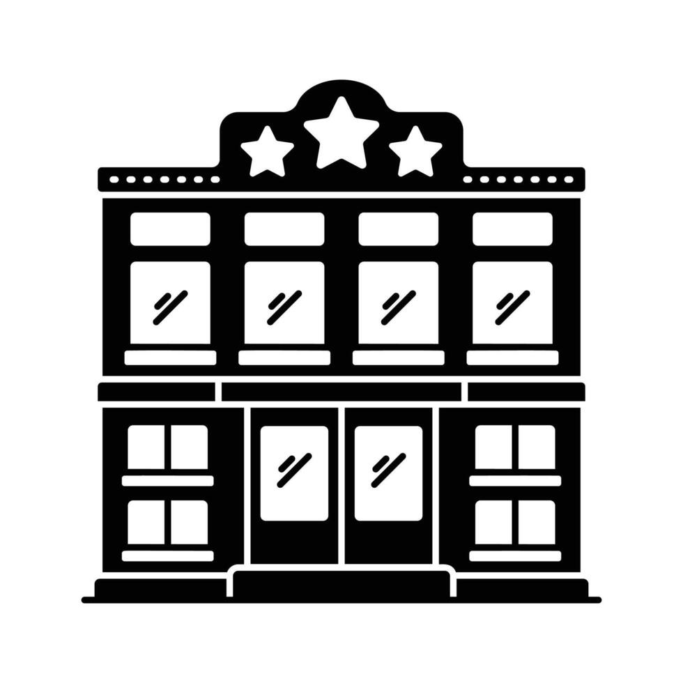 Comfortable accommodation, modern style of hotel building vector