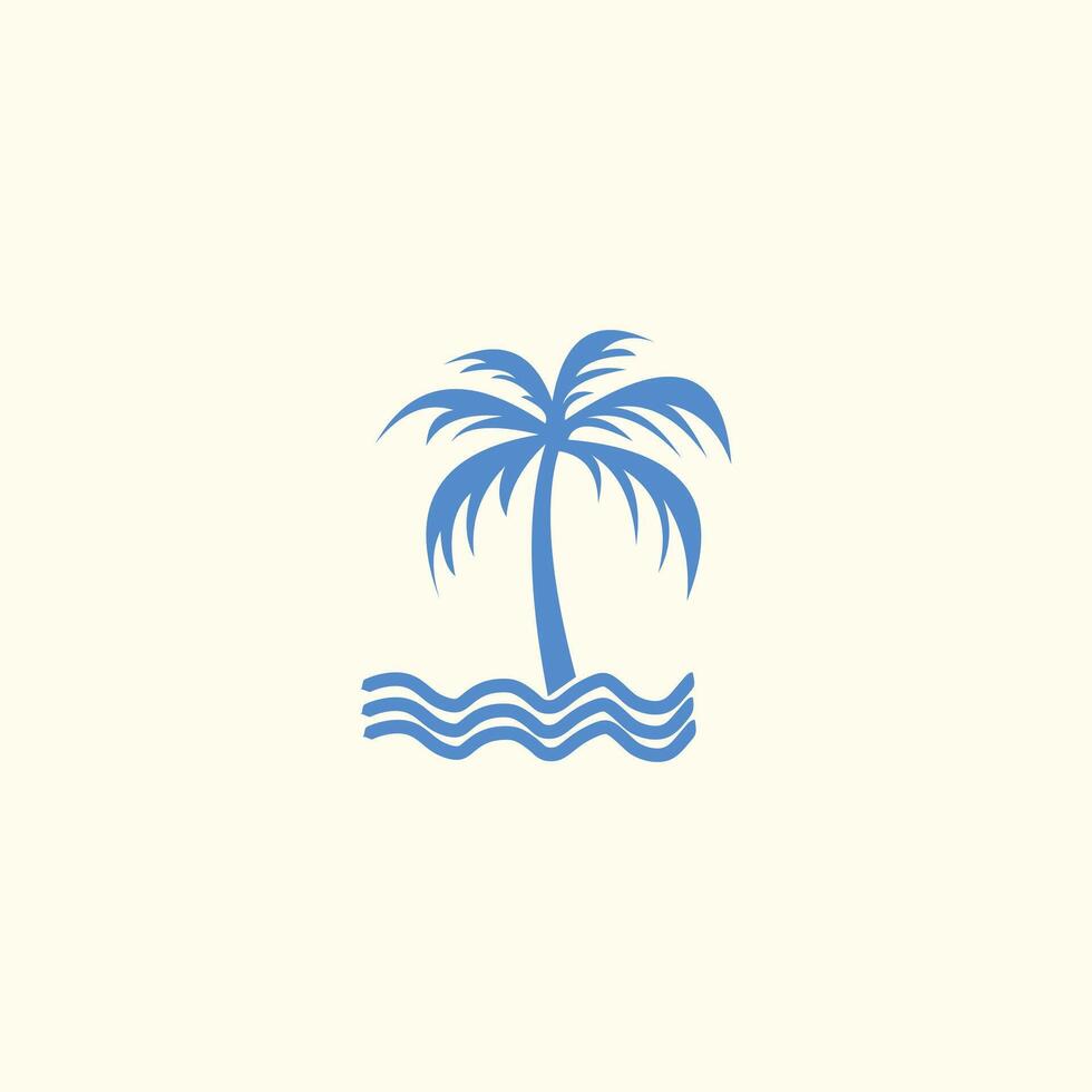 Palm tree vintage logo vector