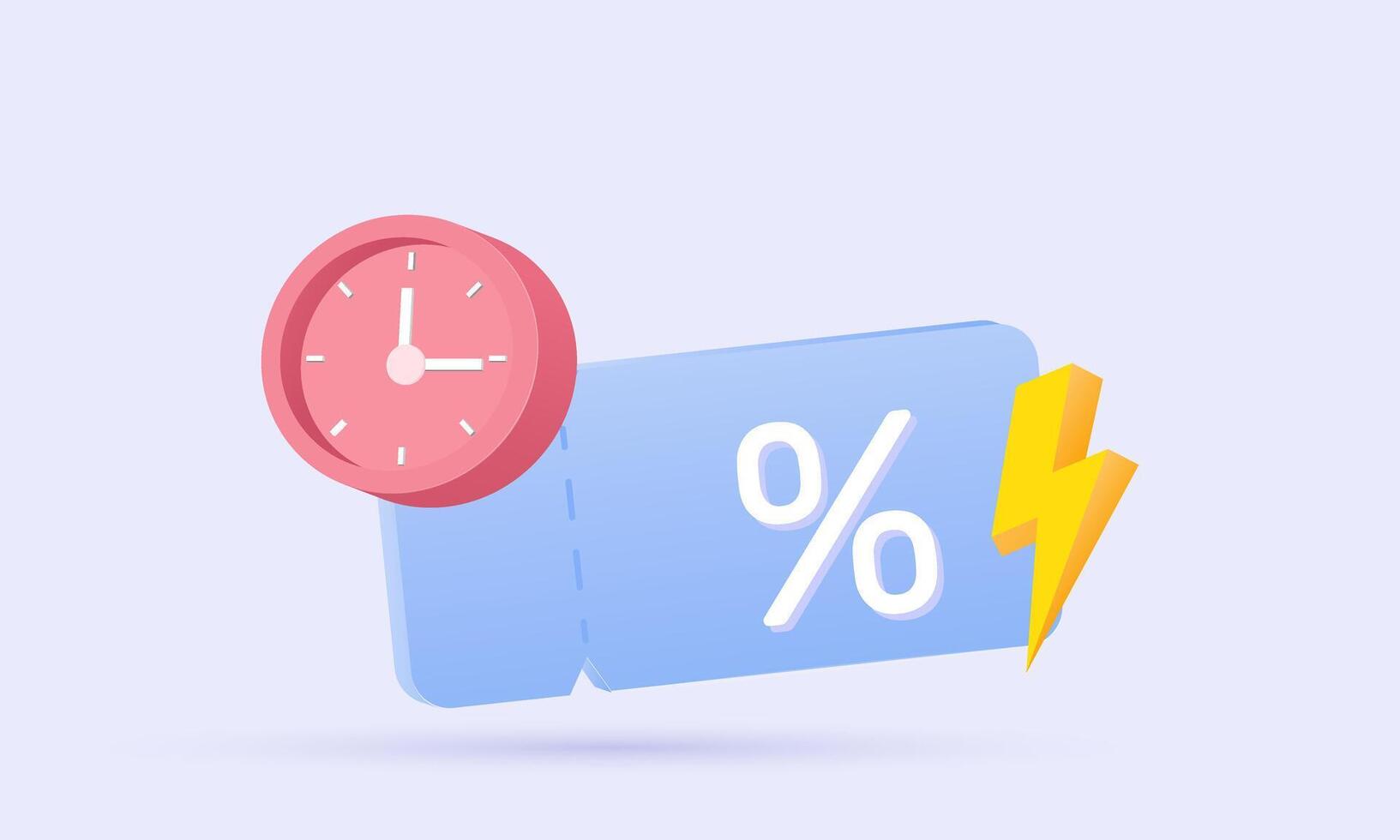 3d icon alarm clock alerting promotion new idea concept design vector