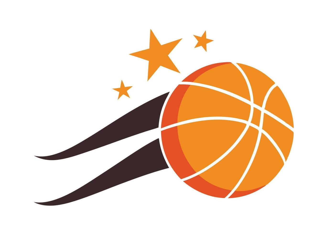 Basketball Logo Design. Incorporate a Trail for Impact vector