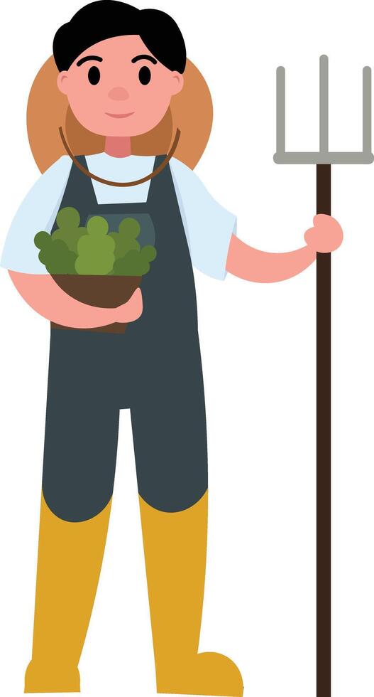 Farmer Labour Day Illustration vector