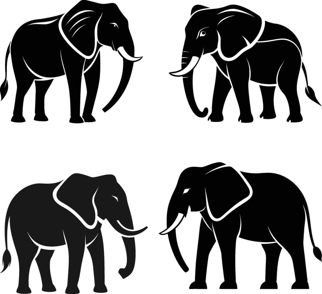 Elephant Silhouette eps vector