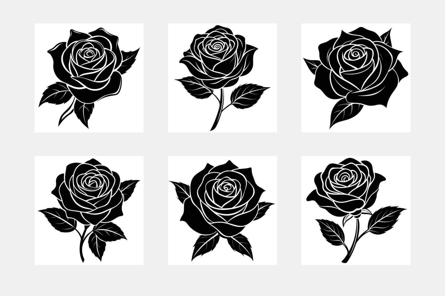 Unique Minimal Rose Silhouette Art for Art Lovers vector
