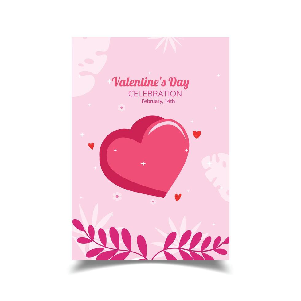 Propose Day Valentines Flyer Template Illustration vector