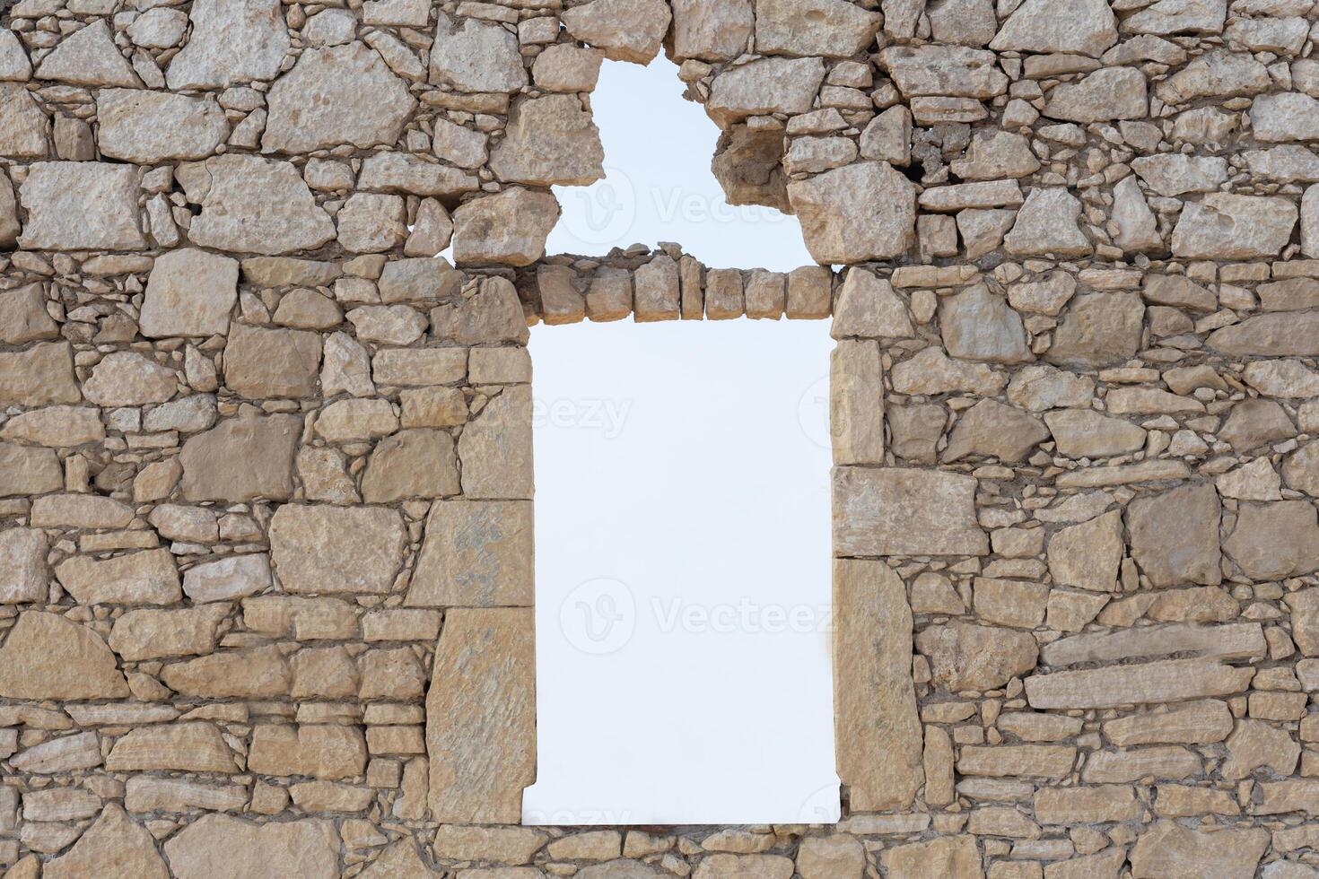 Old Stone Wall with Window Opening photo