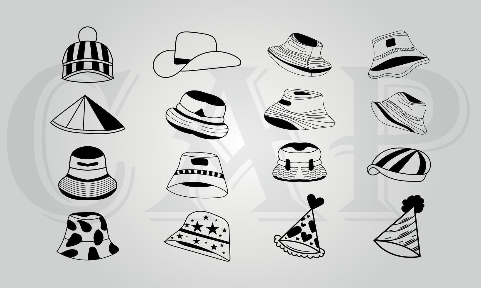 Cap sport clothing sketch of baseball Back cap line art detailed hat drawing vector