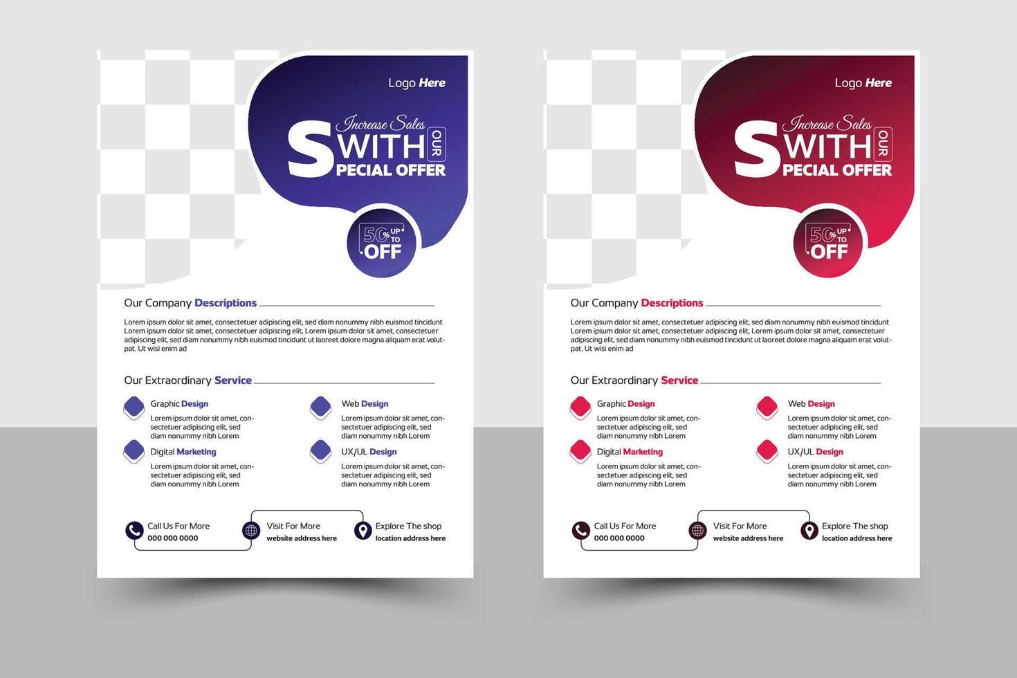 Business flyer design template vector