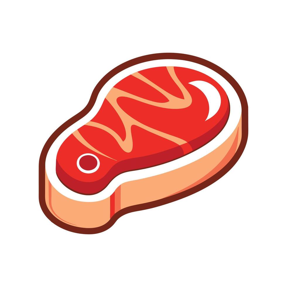 Cartoon Steak illustration vector