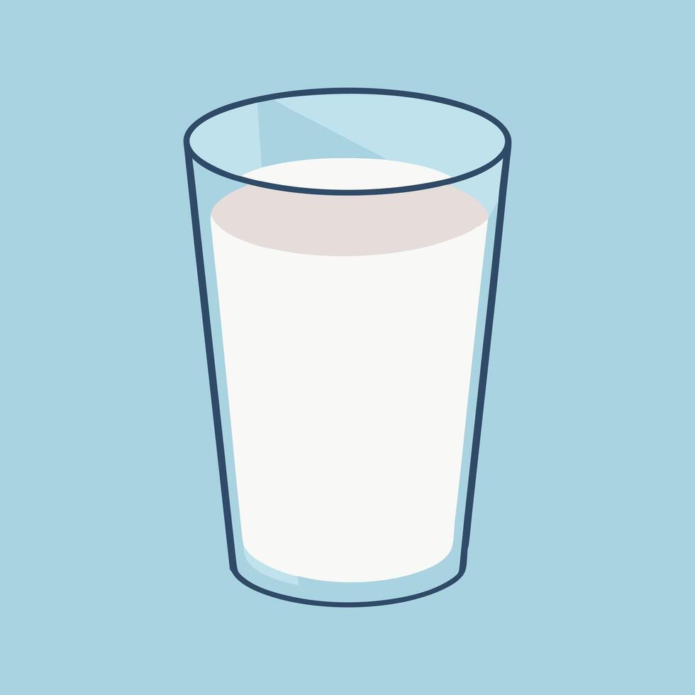 Glass of milk Vectors Illustration