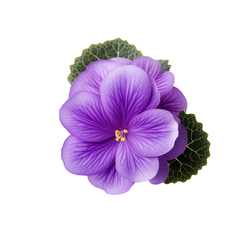 African Violet flower isolated on transparent background png