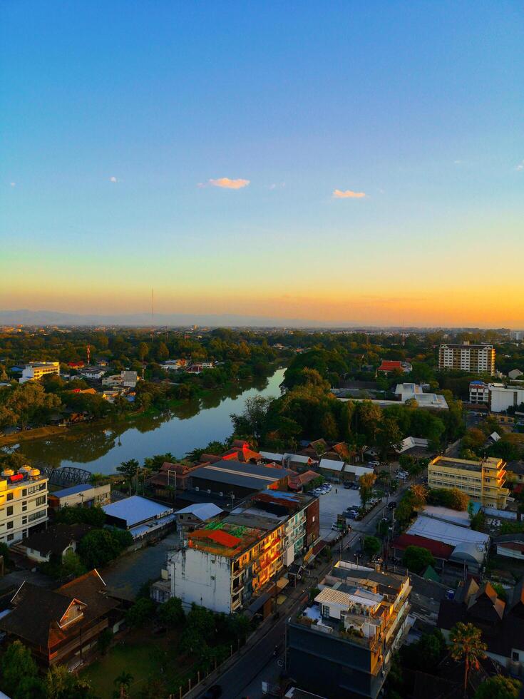 River Ping, Chiang Mai from the sky photo