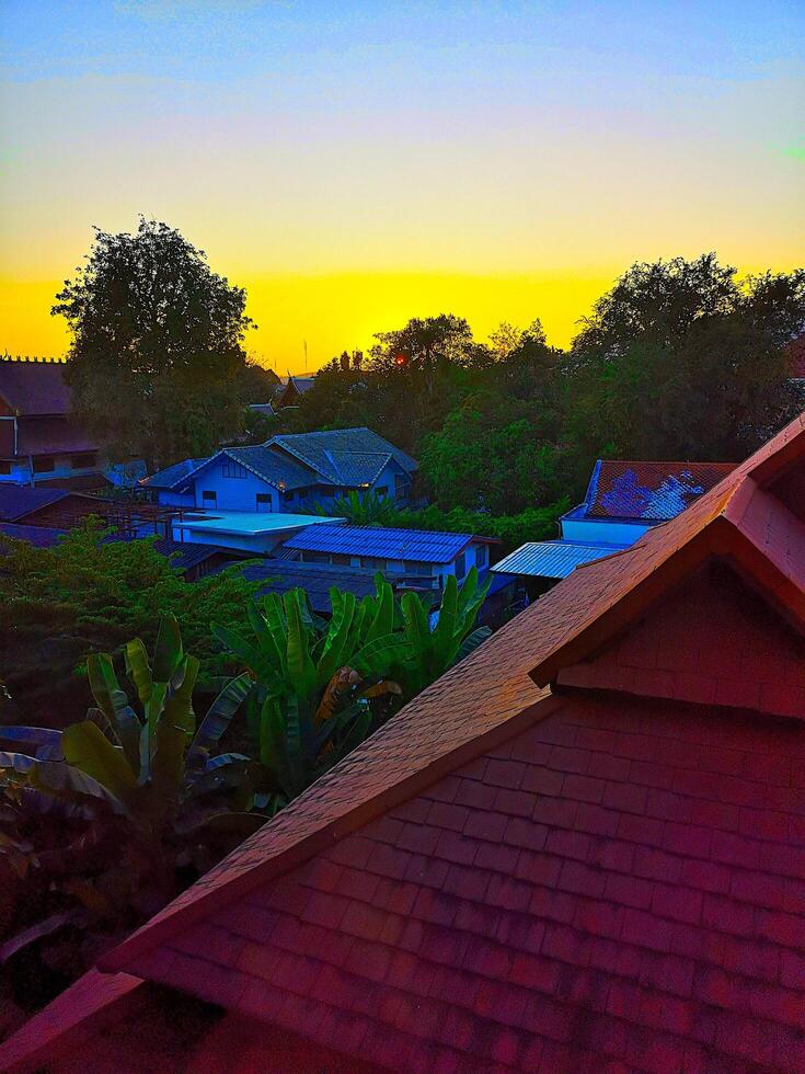 Traditional Rooftops of Chiang Mai, Thailand photo