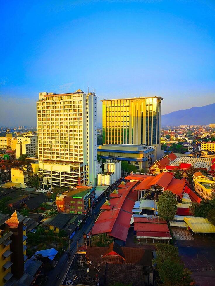 Sunrise over Chiang Mai, Thailand photo