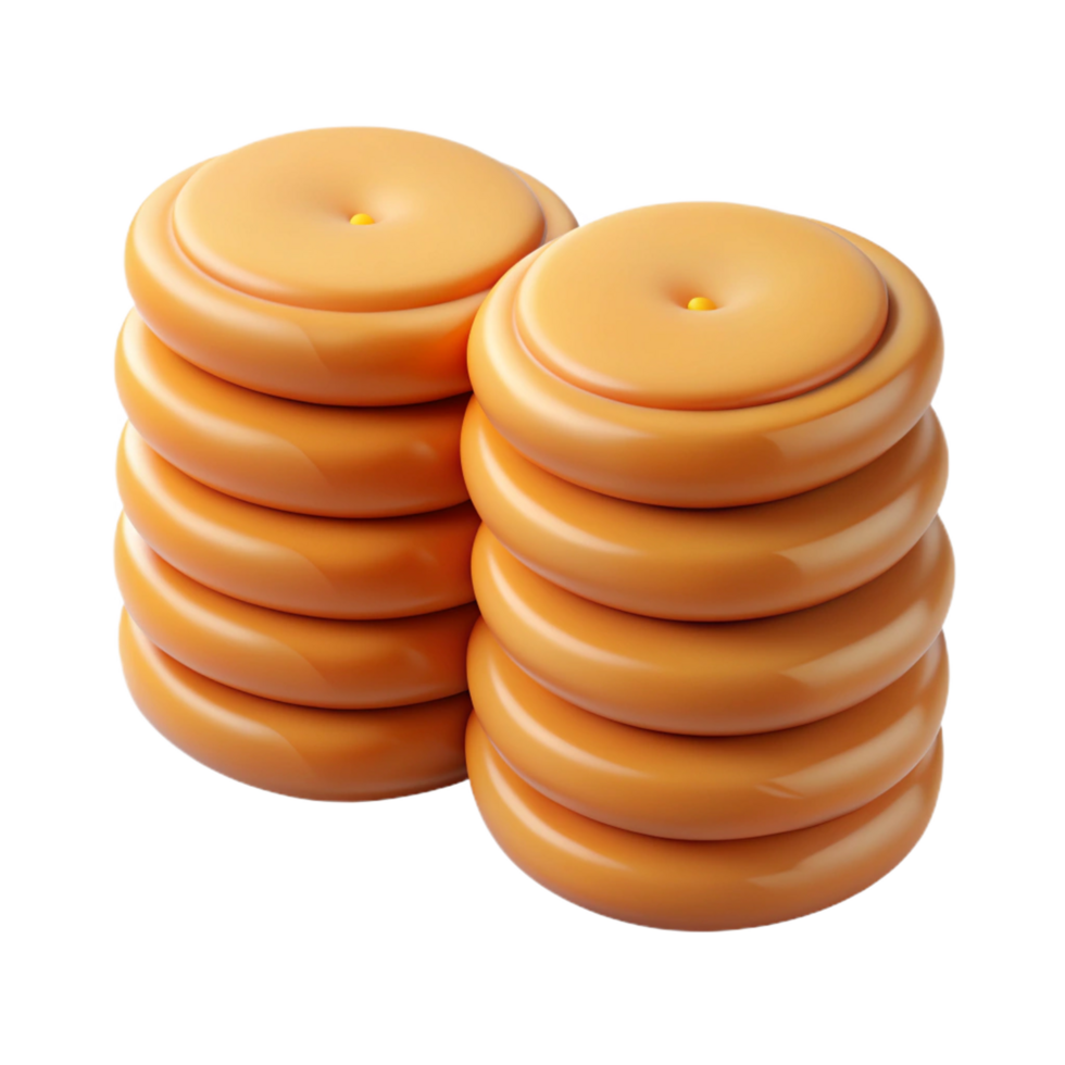Stacked Heap of Biscuits 3d Object png
